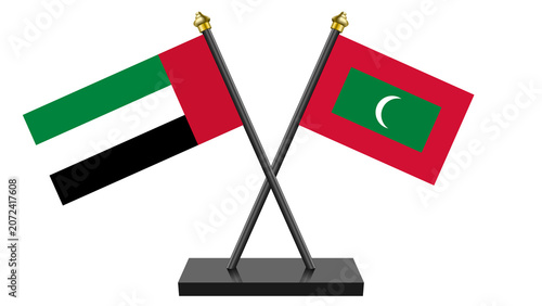 Flag of Maldives and United Arab Emirates