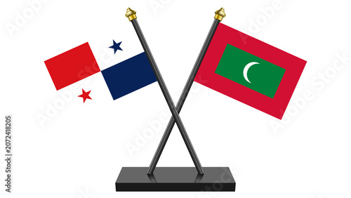 Flag of Maldives and Panama