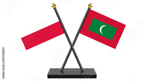 Flag of Maldives and Poland