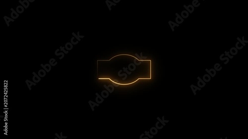 Glowing neon Islamic text frame icon animation,Glowing neon Islamic text frame icon video motion,Neon effect Islamic pattern frame icon animation.4k motion video .