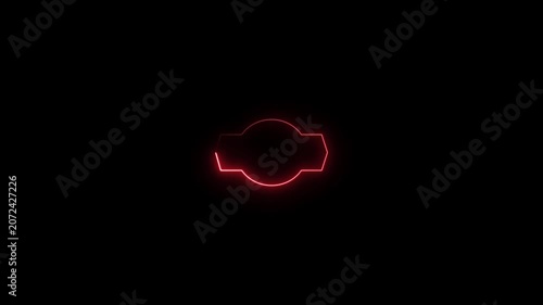 Glowing neon Islamic text frame icon animation,Glowing neon Islamic text frame icon video motion,Neon effect Islamic pattern frame icon animation.4k motion video .