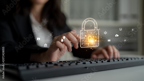 Fotografía Cyber security safeguards data and systems