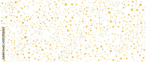 Gold falling down confetti background. Repeated golden dotted glitter pattern. Yellow, orange and golden dots wallpaper. Celebration Christmas, New Year or birthday party repeating backdrop. Eps10