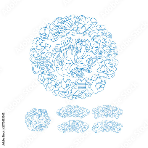 Traditional Chinese Pattern Collection - Vector Art and Ornamental Design Elements