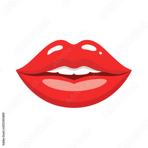 Red lips vector illustration