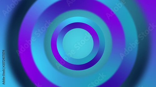 Abstract Blue and Purple Concentric Circles Background, Concentric circles create a tunnel effect with blue and purple gradients.