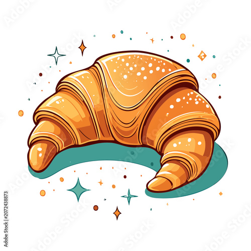 Cartoon turtle swimming with bubbles and stars