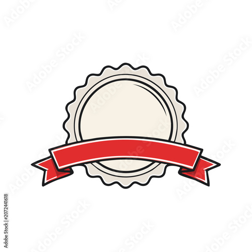 Red trophy cup flat illustration