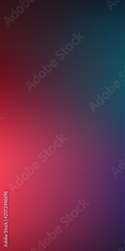 Vibrant red and deep teal gradient with soft focus, abstract background
