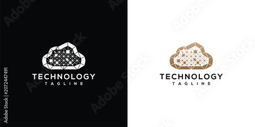 Modern Tech Cloud Logo Design