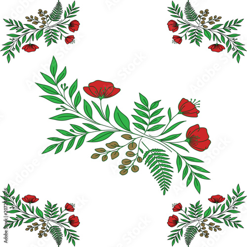 decorative frame botanical illustration
