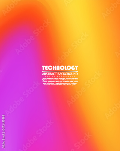 Abstract colorful gradient background with smooth fluid blending of yellow, orange, pink, and purple tones.