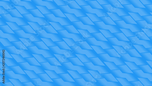 Blue Abstract Geometric Pattern with Diagonal Parallelograms and Gradient Shadows