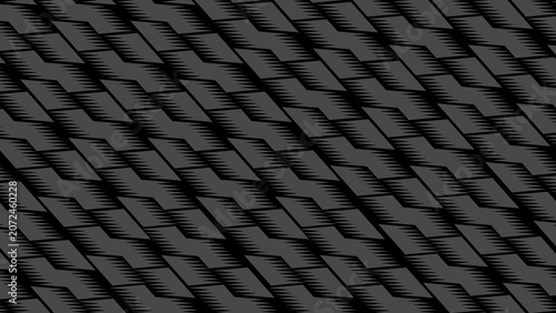Abstract concept of dark geometric pattern featuring interconnected rhombus tiles creating a sophisticated textured background