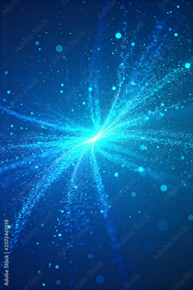 Fototapeta premium Digital Economy Particle Light Effect Vertical Background