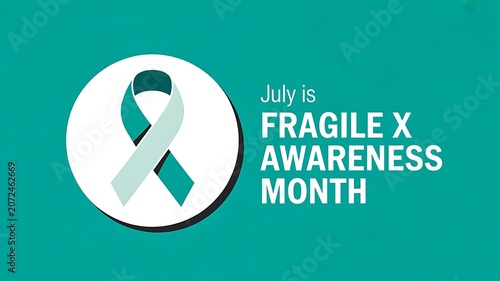 Fragile x awareness month ribbon promoting genetic disorder education and support