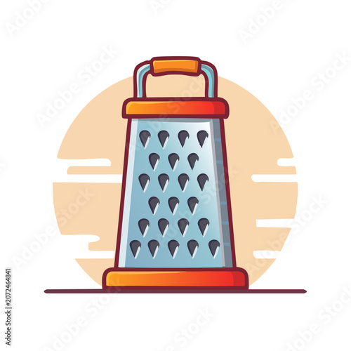 Flat vector illustration of a red and blue mailbox