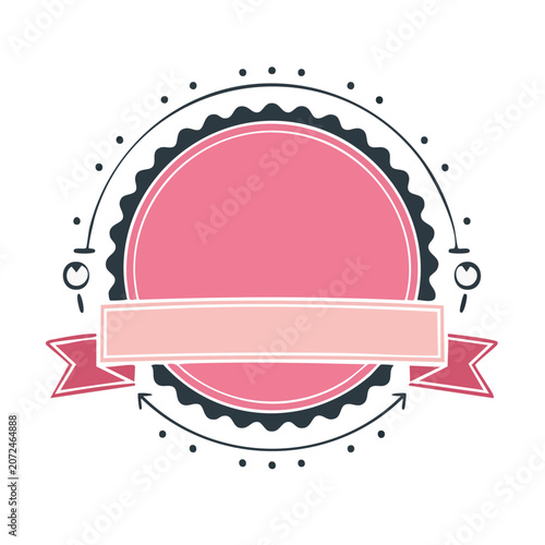 Flat vector illustration of pink lipstick tube cross-section