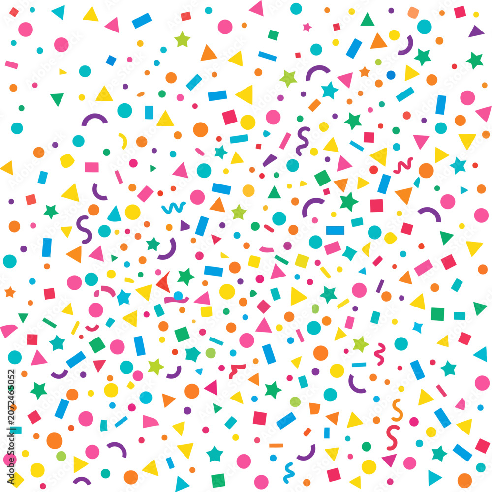 Fototapeta premium playful background scattered confetti shapes