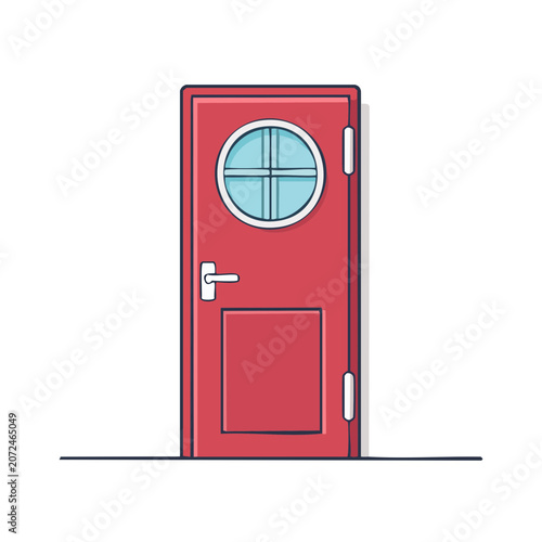 Red alarm clock vector illustration