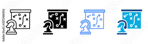 Fotografija Strategy Icon Multiple Style Vector Illustration