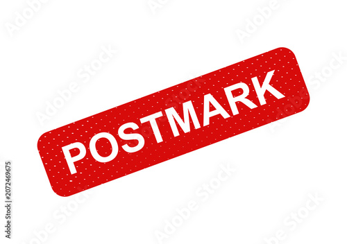 Bild auf Leinwand Red vintage postmark stamp design isolated isolated on transparent background