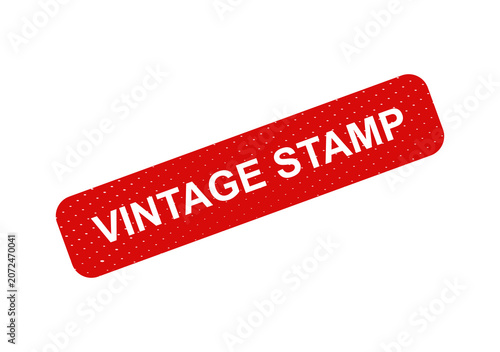 Vintage stamp style red vintage text badge isolated on transparent background
