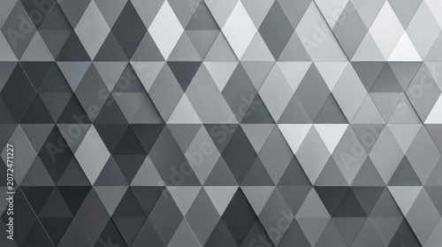 A grayscale geometric pattern is displayed. The pattern consists of numerous overlapping triangles, creating a textured, three-dimensional effect.