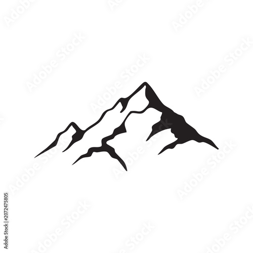 Mountain silhouette vector illustration.