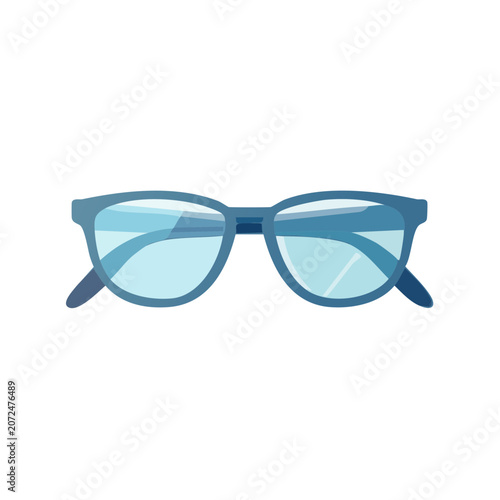 Blue flat design spectacles vector