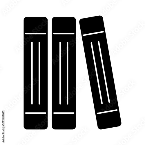 Library Books Solid Glyph Vector Icon