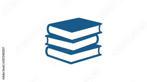 Foto Books stacked in a vertical pile symbolize academic achievement and the extensive collection of literary knowledge