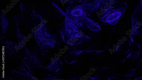 Deep Blue Simple Kaleidoscope Wave Abstract Loop Background - Mesmerizing Geometric Motion and Texture