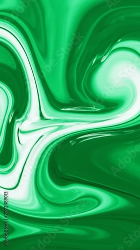 Swirling Emerald Waves Create a Dreamy Abstract Magnetic Motion