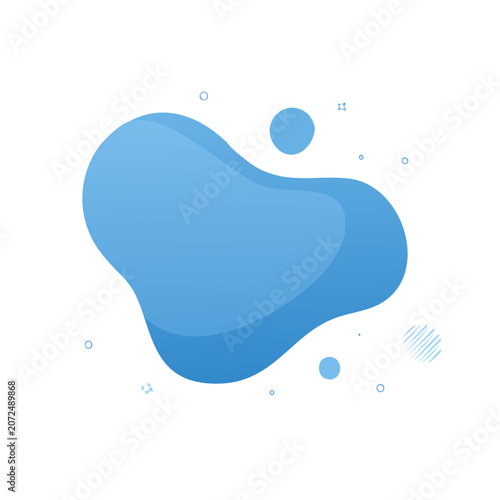 Abstract blue blob vector shape