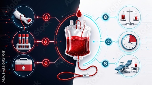 Blood Bag Collection Process Infographic
