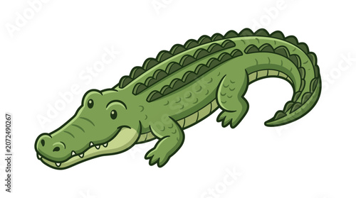 smiling cartoon alligator