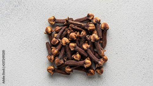 Whole Dried Cloves Spice Flat Lay