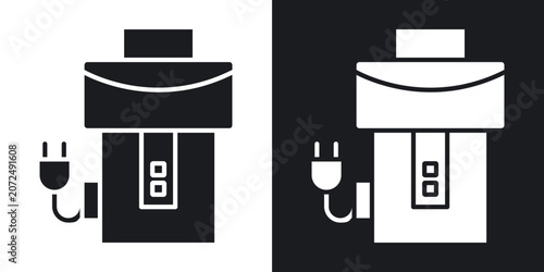 Bild auf Leinwand Garbage disposal icons vectors in solid black and white style