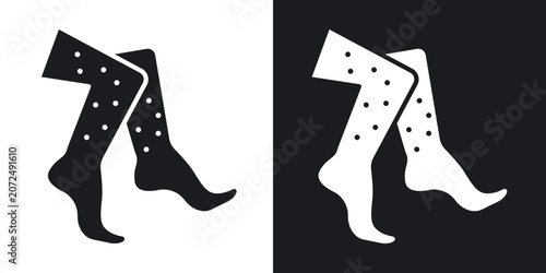 Fotografie Gangrene icons vectors in solid black and white style