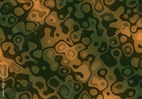 Close-up of green and brown patterned snake skin.