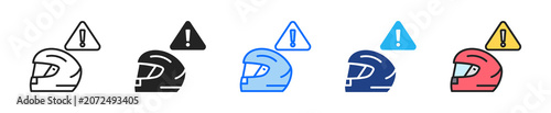 Fotografie Factory Safety Icon Set Multiple Style Collection