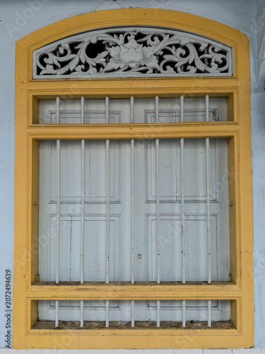 Window of Peranakan Shophouse on Penang Island in Malaysia