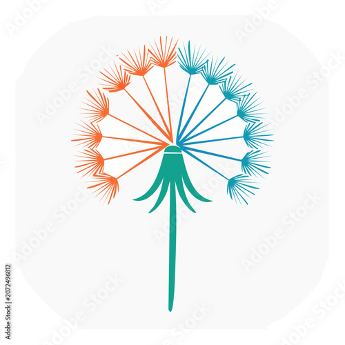 Flat vector illustration of colorful firework sparkler