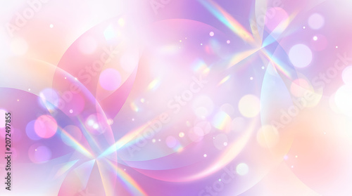 Holographic ethereal gradient texture with crystal reflections and soft circles, purple, aesthetic, light, glow, banner