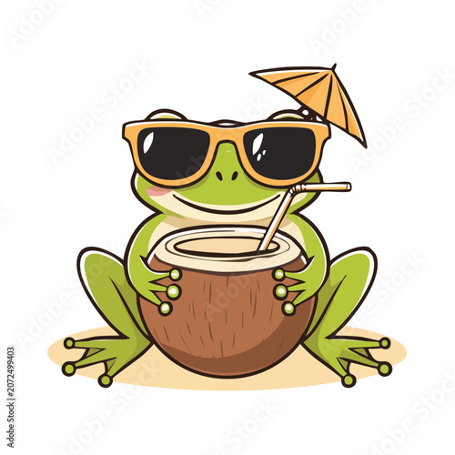 Cartoon mug with face illustration