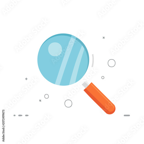 Flat Magnifying Glass Icon