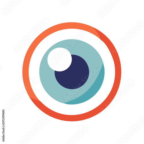 Flat vector icon of a human eye