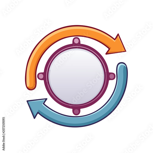 Flat vector illustration of spiral notebook with pencil and eraser
