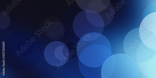 Foto Dark blue background with semi transparent glowing circles creating soft bokeh effect and elegant depth for digital design work